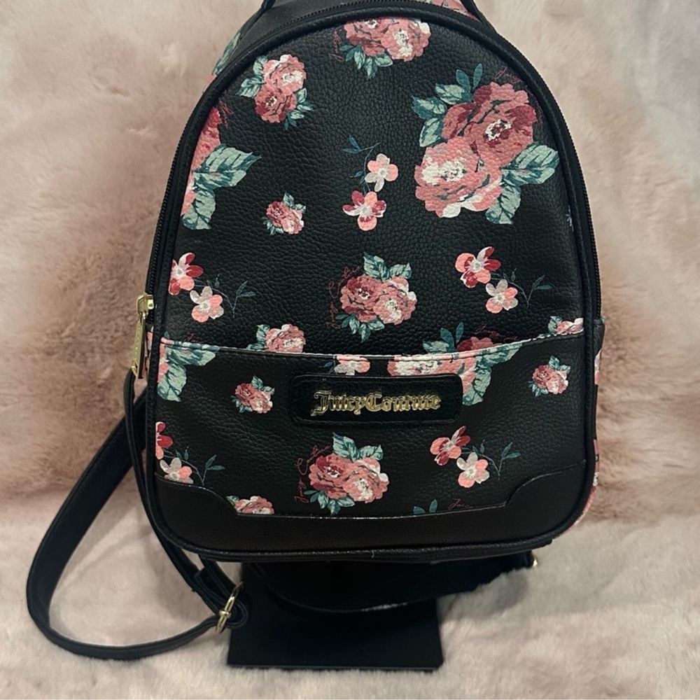 Juicy Couture Floral Black Back Pack